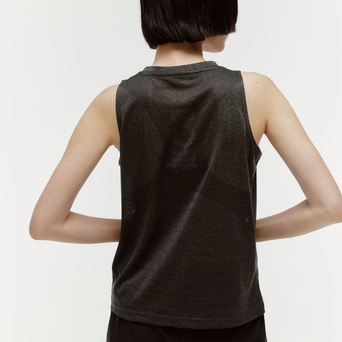 W'S JACQUARD SLEEVELESS - CHARCOAL