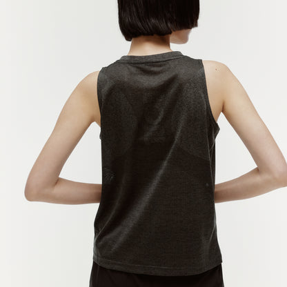 W'S JACQUARD SLEEVELESS - CHARCOAL