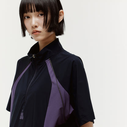 COLOR-BLOCK S/S ANORAK - NAVY