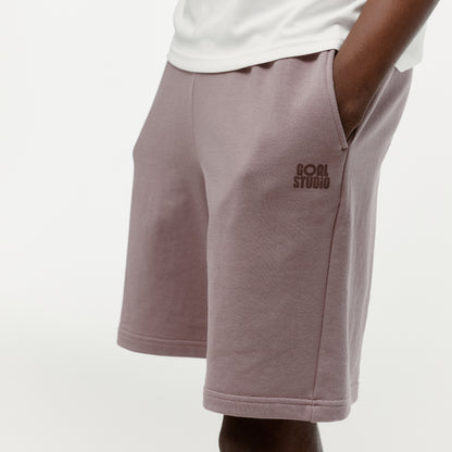 SWEAT JERSEY SHORTS - BROWN