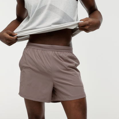 M'S 5" RUNNING SHORTS - BROWN
