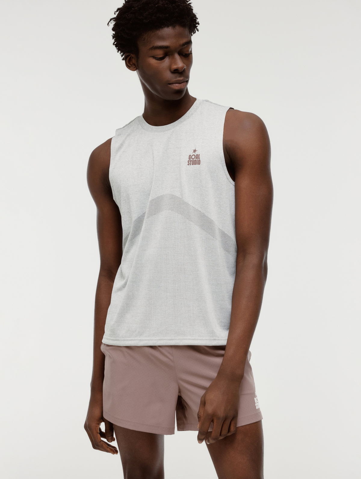 M'S JACQUARD SLEEVELESS - BEIGE
