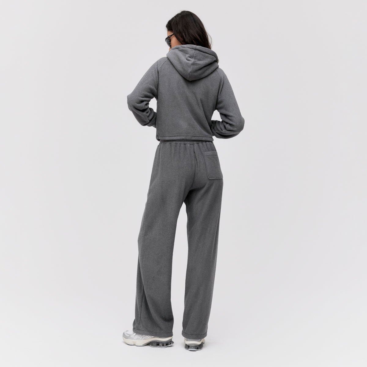 W'S TERRY FLEECE PANTS - CHARCOAL