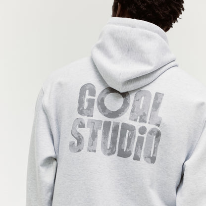 PAINT LOGO HOODIE - MELANGE GREY