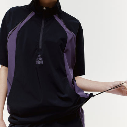 COLOR-BLOCK S/S ANORAK - NAVY