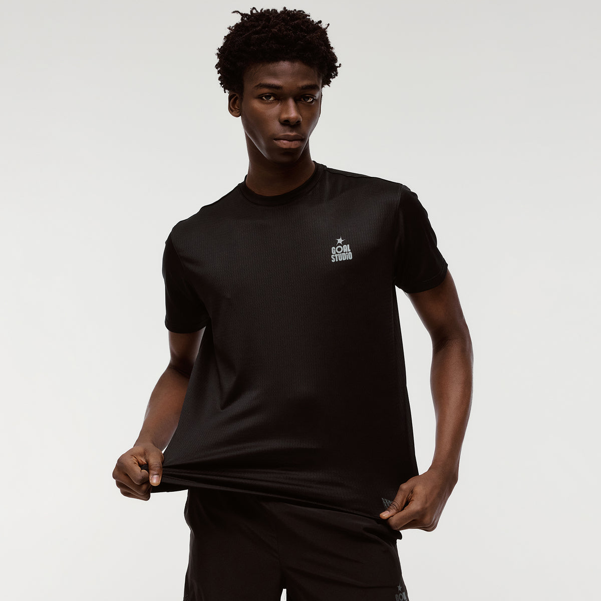 ACTIVE TRACK GOAL LOGO TEE - BLACK