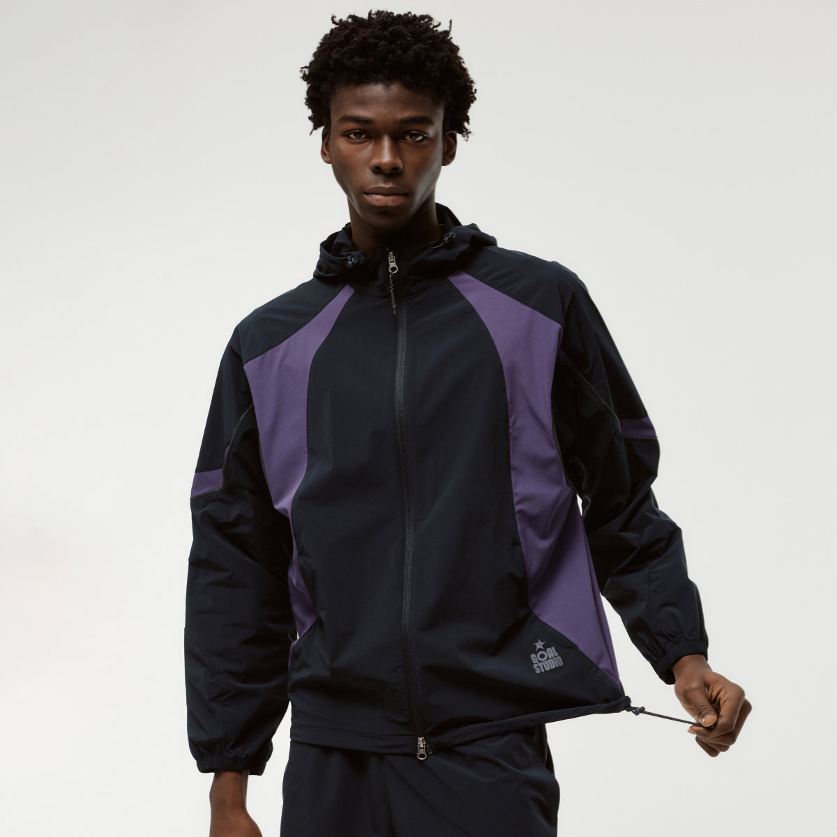 M'S COLOR-BLOCK JACKET - NAVY
