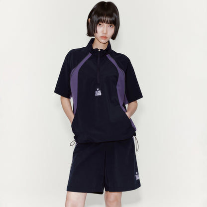 COLOR-BLOCK S/S ANORAK - NAVY