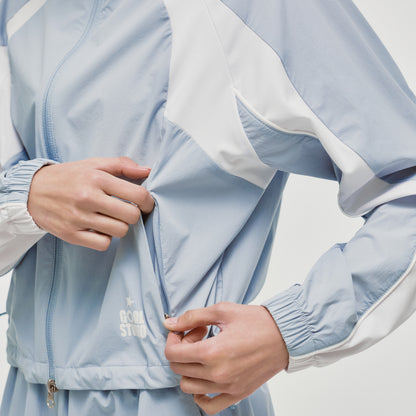 W'S COLOR-BLOCK JACKET - SKYBLUE