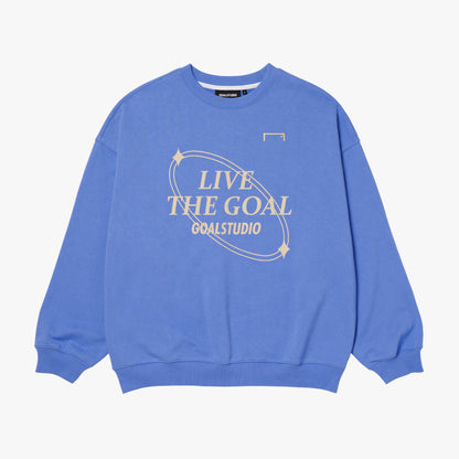 ゴールスタジオ オーバーフィット LIVE THE GOAL スウェット ライトブルー