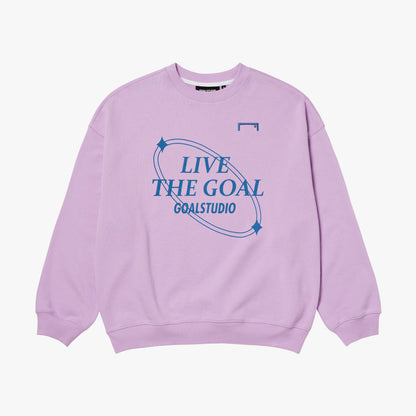 ゴールスタジオ オーバーフィット LIVE THE GOAL スウェット ライトパープル