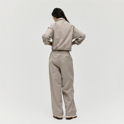 W'S STRETCH TRACK JACKET - DARK BEIGE