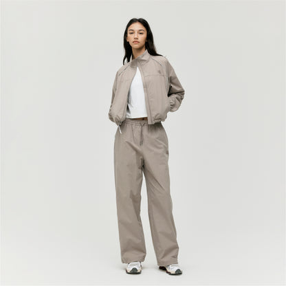 W'S STRETCH TRACK JACKET - DARK BEIGE