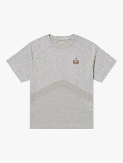W'S JACQUARD TEE - BEIGE