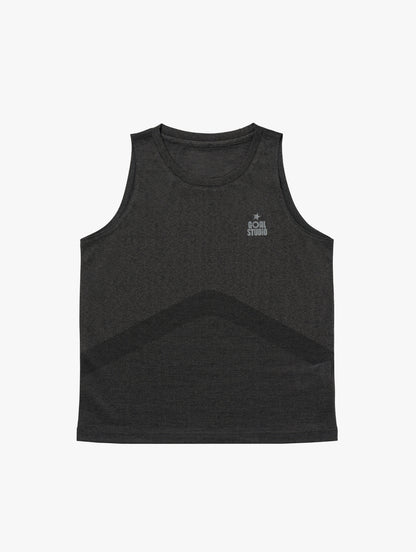 W'S JACQUARD SLEEVELESS - CHARCOAL