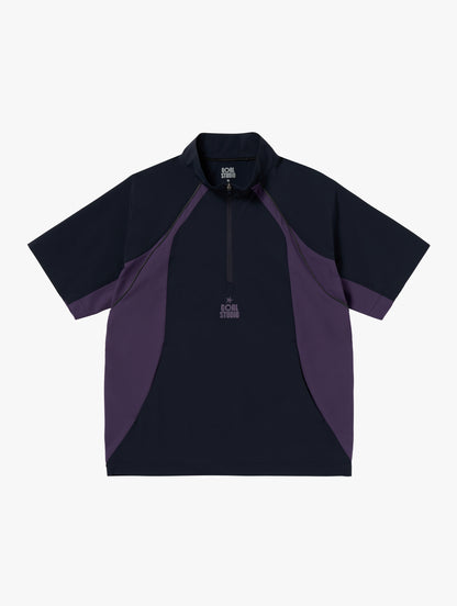 COLOR-BLOCK S/S ANORAK - NAVY