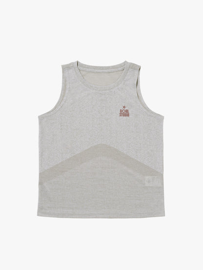 W'S JACQUARD SLEEVELESS - BEIGE
