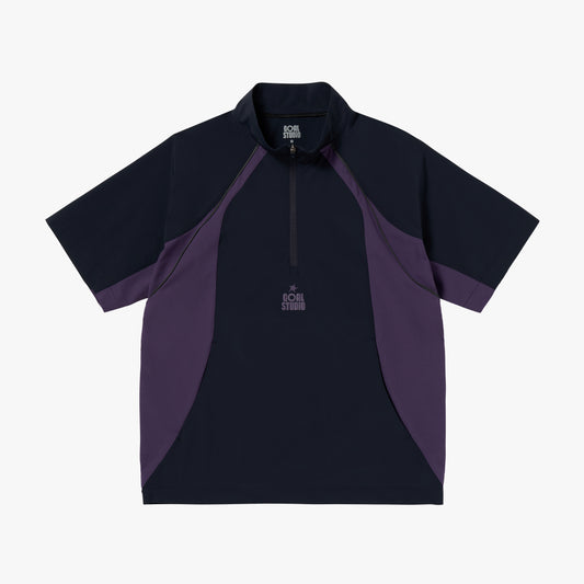 COLOR-BLOCK S/S ANORAK - NAVY