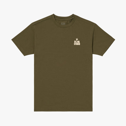 MAP LOGO AIRDRY TEE - OLIVE GREEN