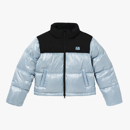 W'S CROPPED PUFFER DOWN JACKET - SKYBLUE