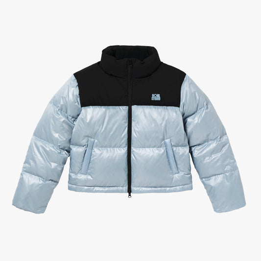 W'S CROPPED PUFFER DOWN JACKET - SKYBLUE
