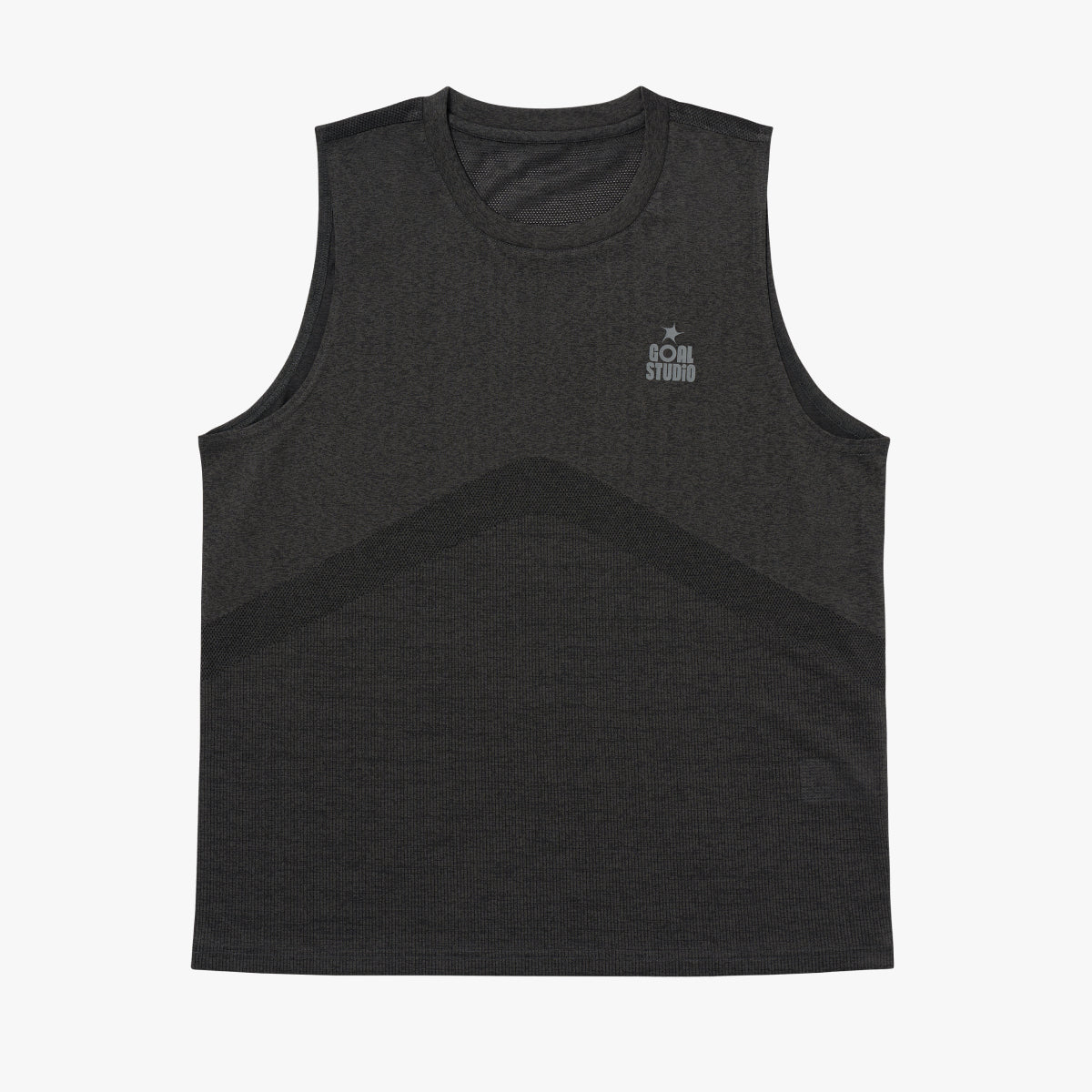 M'S JACQUARD SLEEVELESS - CHARCOAL
