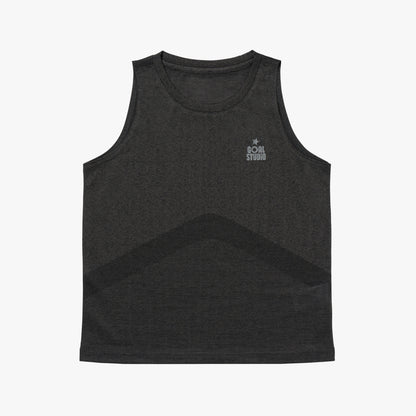 W'S JACQUARD SLEEVELESS - CHARCOAL