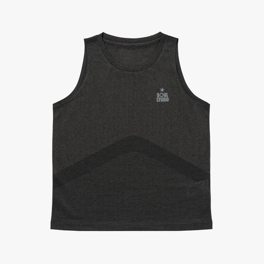 W'S JACQUARD SLEEVELESS - CHARCOAL