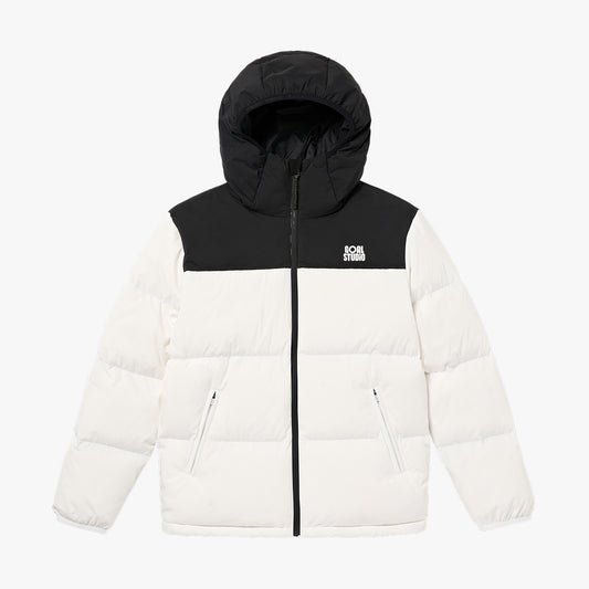 ESSENTIAL HOODED PUFFER DOWN JACKET - OFF WHITE