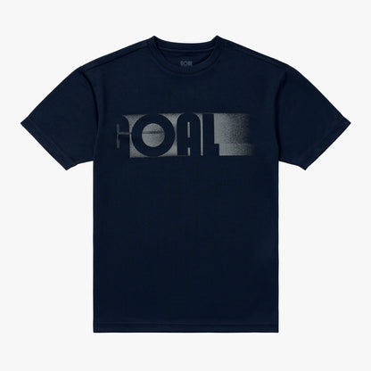 ACTIVE FRONT GOAL LOGO TEE - NAVY