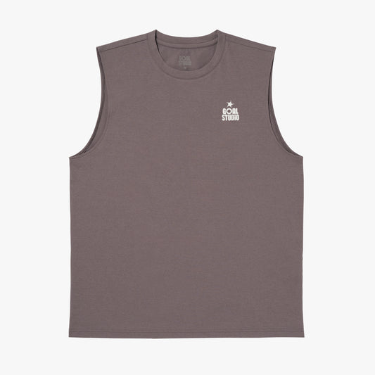 M'S ESSENTIAL AIRDRY SLEEVELESS - BROWN