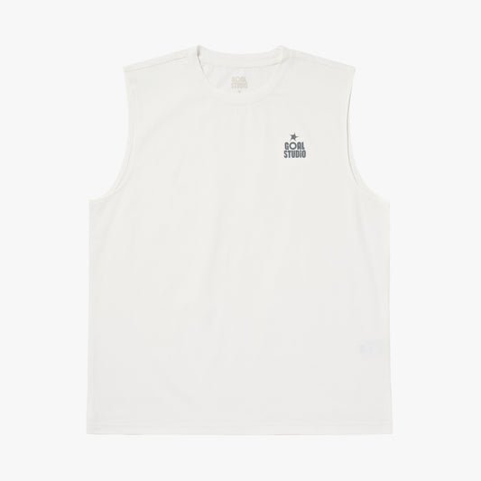 M'S ESSENTIAL AIRDRY SLEEVELESS - OFF WHITE