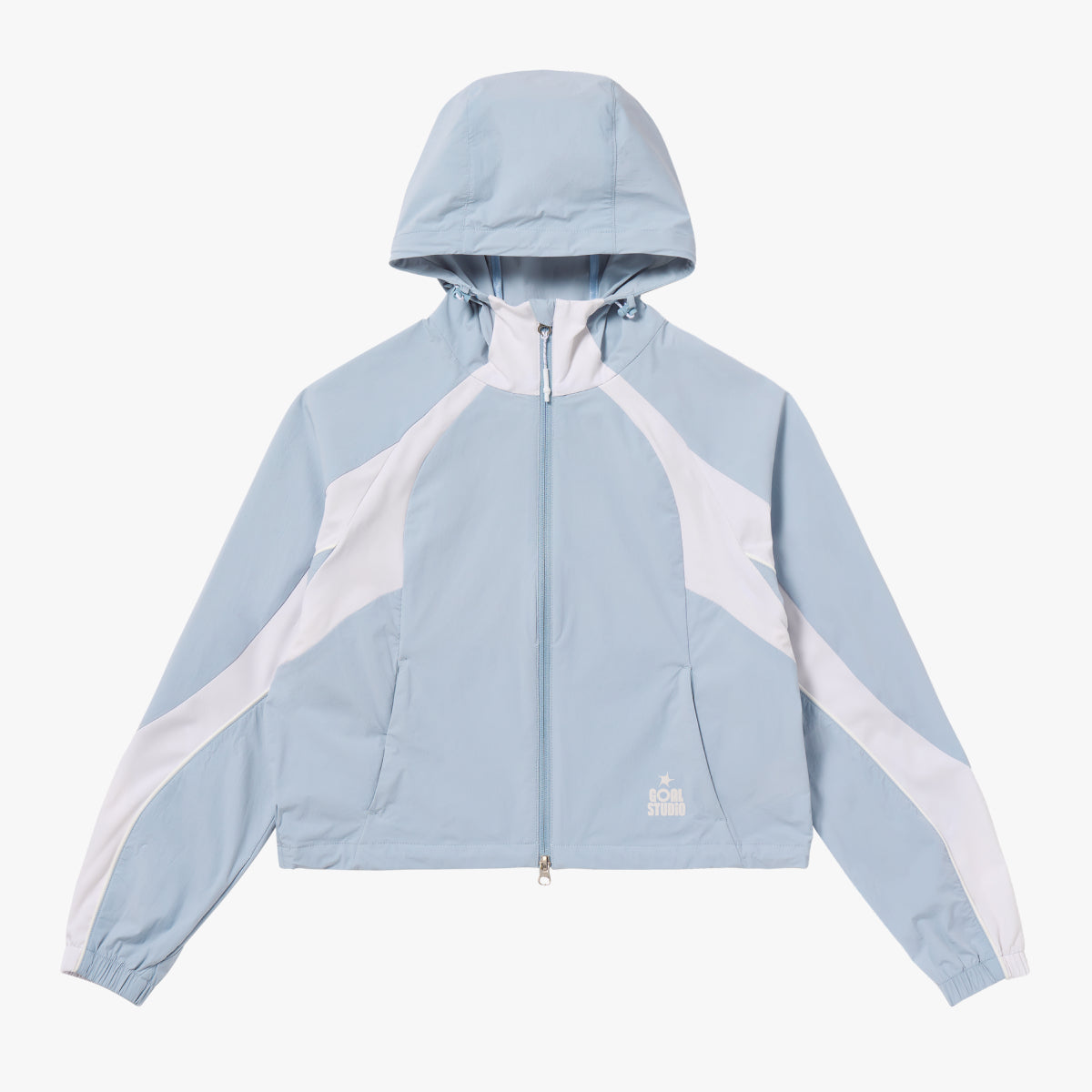 W'S COLOR-BLOCK JACKET - SKYBLUE
