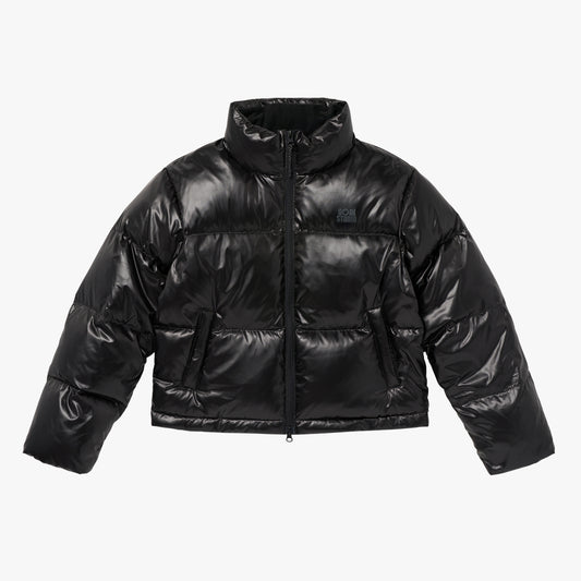W'S CROPPED PUFFER DOWN JACKET - BLACK