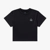 W'S TRACK GOAL LOGO CROP TEE - BLACK
