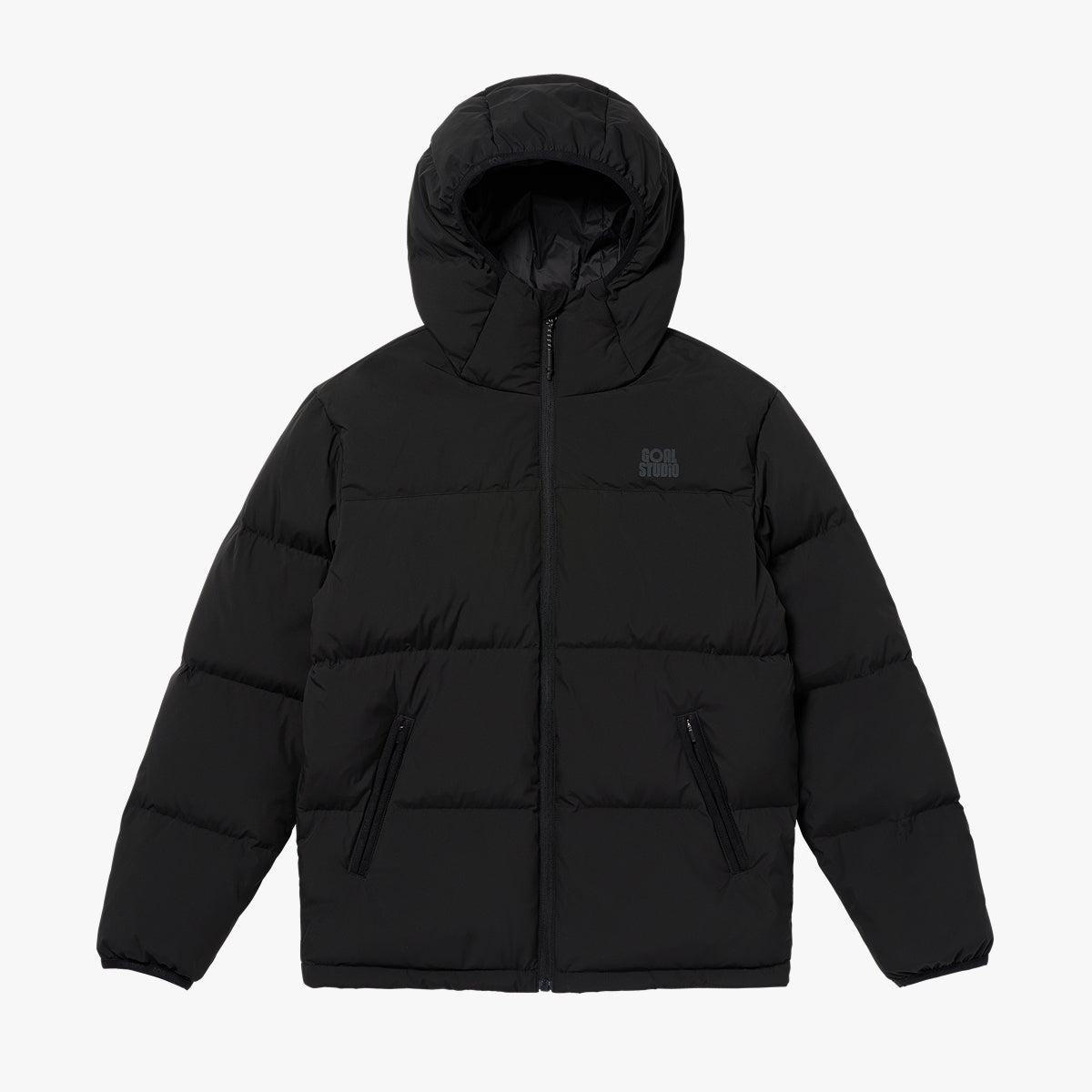 ESSENTIAL HOODED PUFFER DOWN JACKET - BLACK