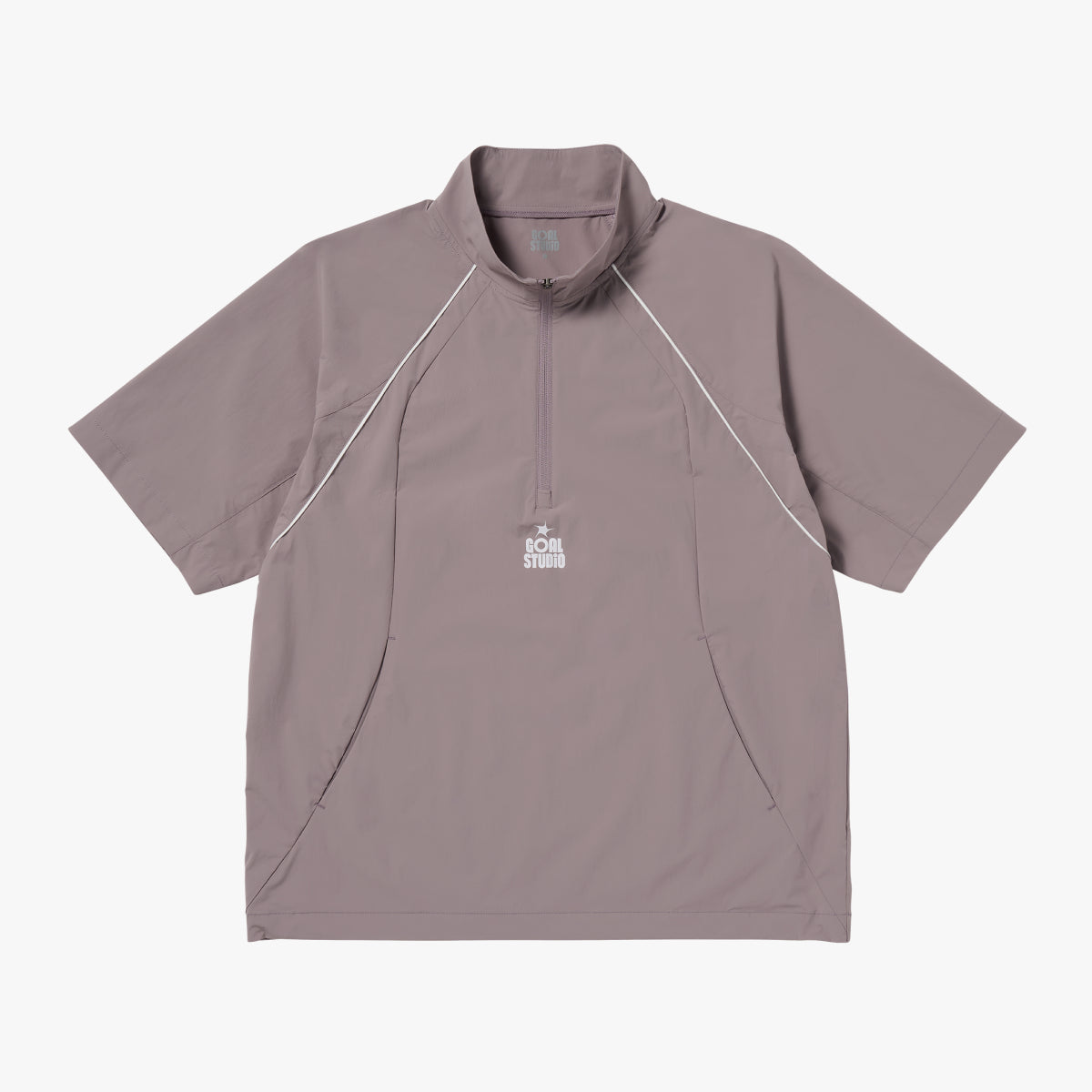 COLOR-BLOCK S/S ANORAK - BROWN