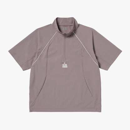 COLOR-BLOCK S/S ANORAK - BROWN