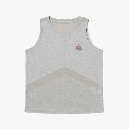 W'S JACQUARD SLEEVELESS - BEIGE