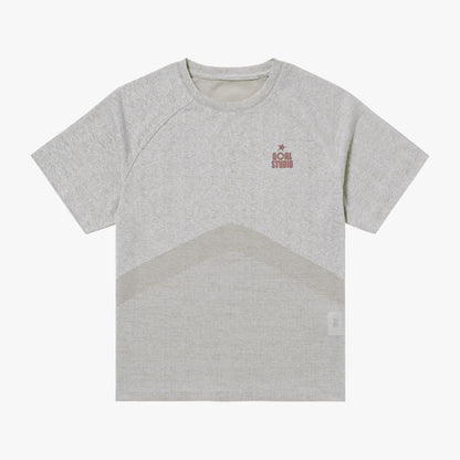 W'S JACQUARD TEE - BEIGE
