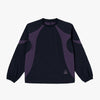 COLOR-BLOCK WOVEN PULLOVER - NAVY