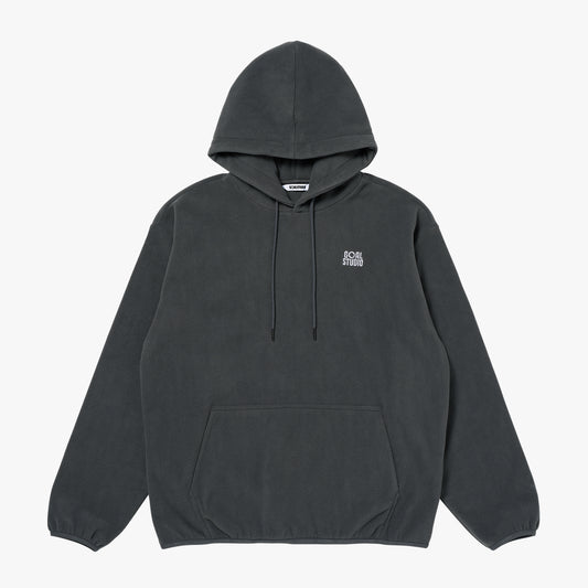 ESSENTIAL MICROFLEECE HOODIE - CHARCOAL