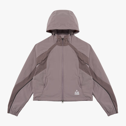 W'S COLOR-BLOCK JACKET - BROWN