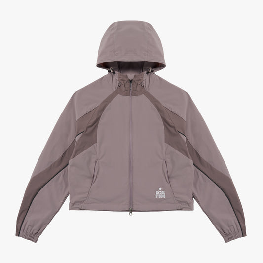 W'S COLOR-BLOCK JACKET - BROWN