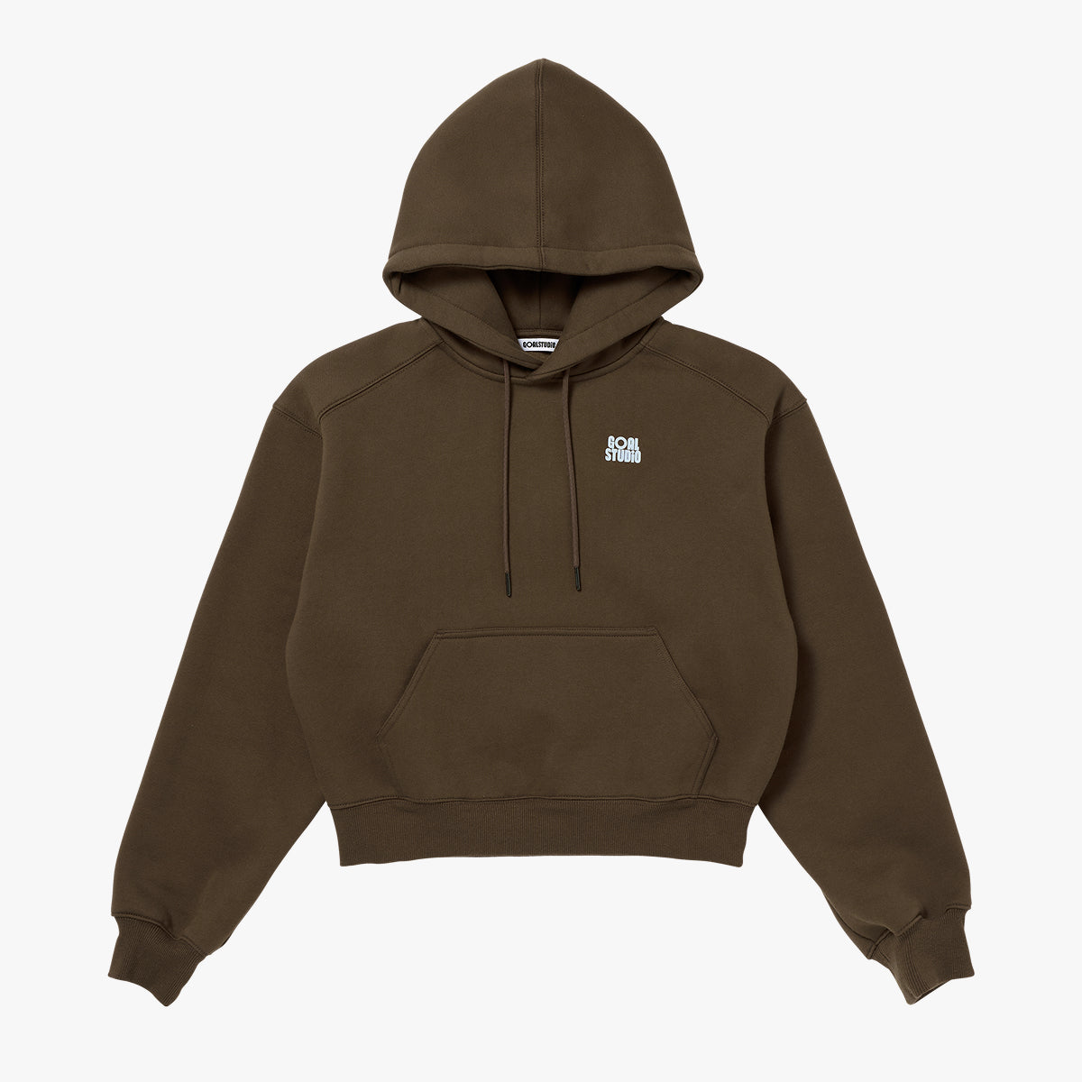 W'S ESSENTIAL BRUSHED HOODIE - DARK BROWN