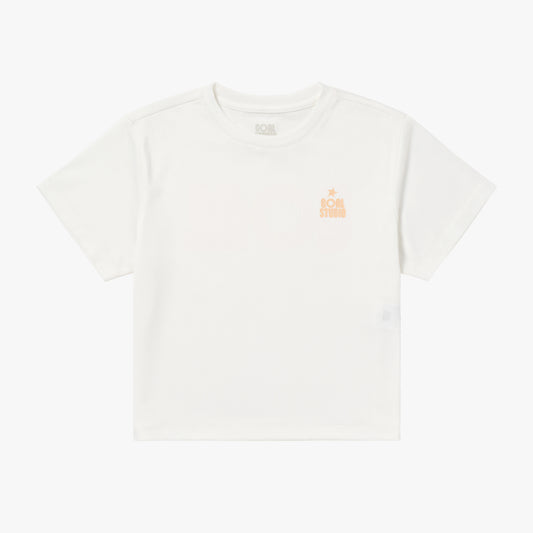 W'S TRACK GOAL LOGO CROP TEE - OFF WHITE