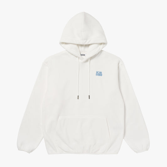 ESSENTIAL MICROFLEECE HOODIE - OFF WHITE