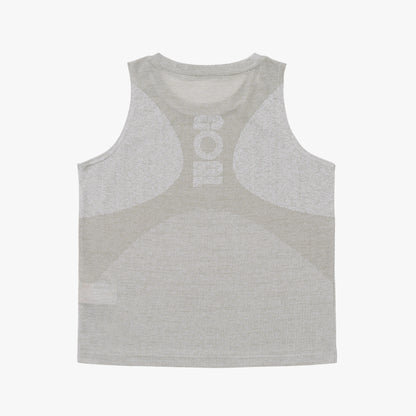 W'S JACQUARD SLEEVELESS - BEIGE