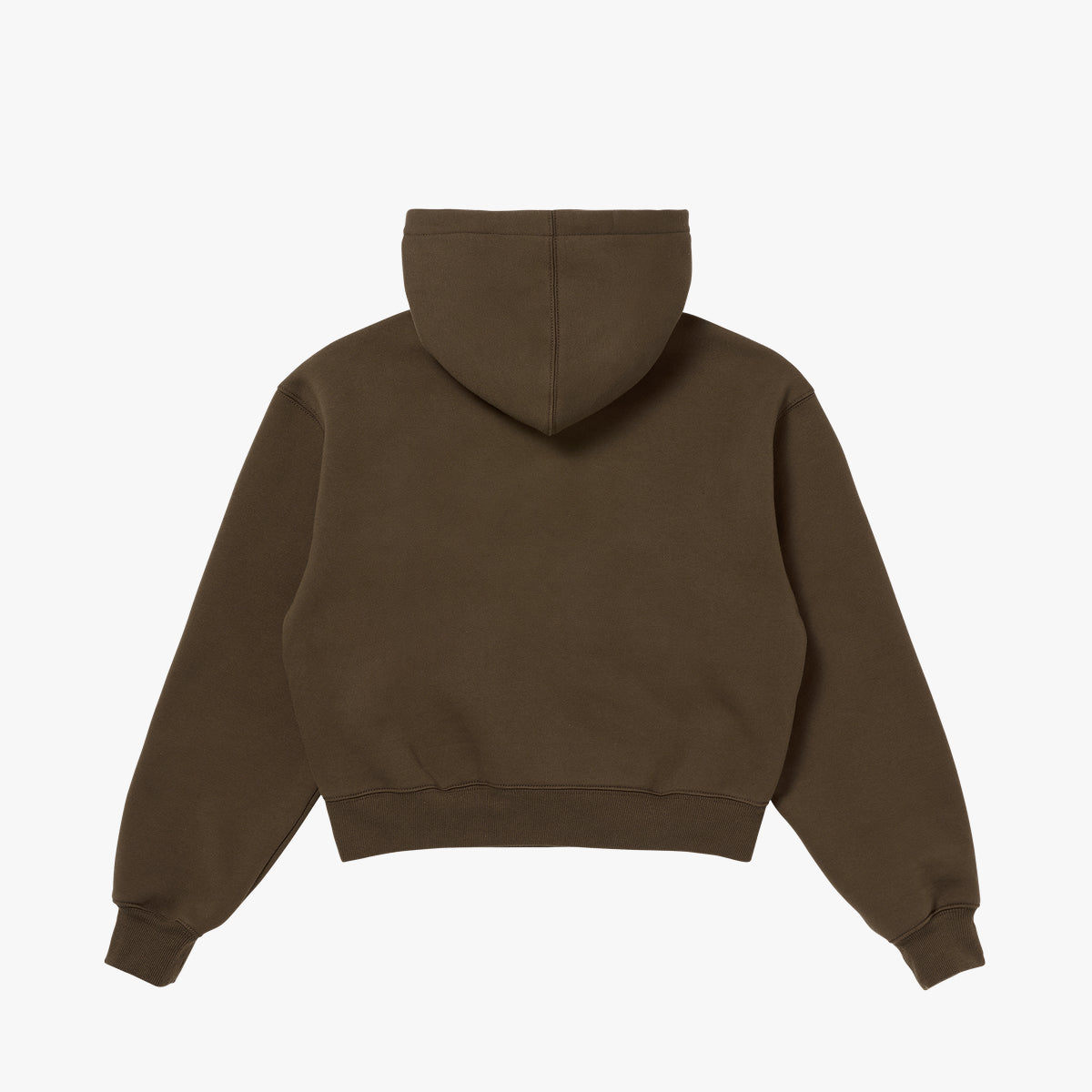 W'S ESSENTIAL BRUSHED HOODIE - DARK BROWN