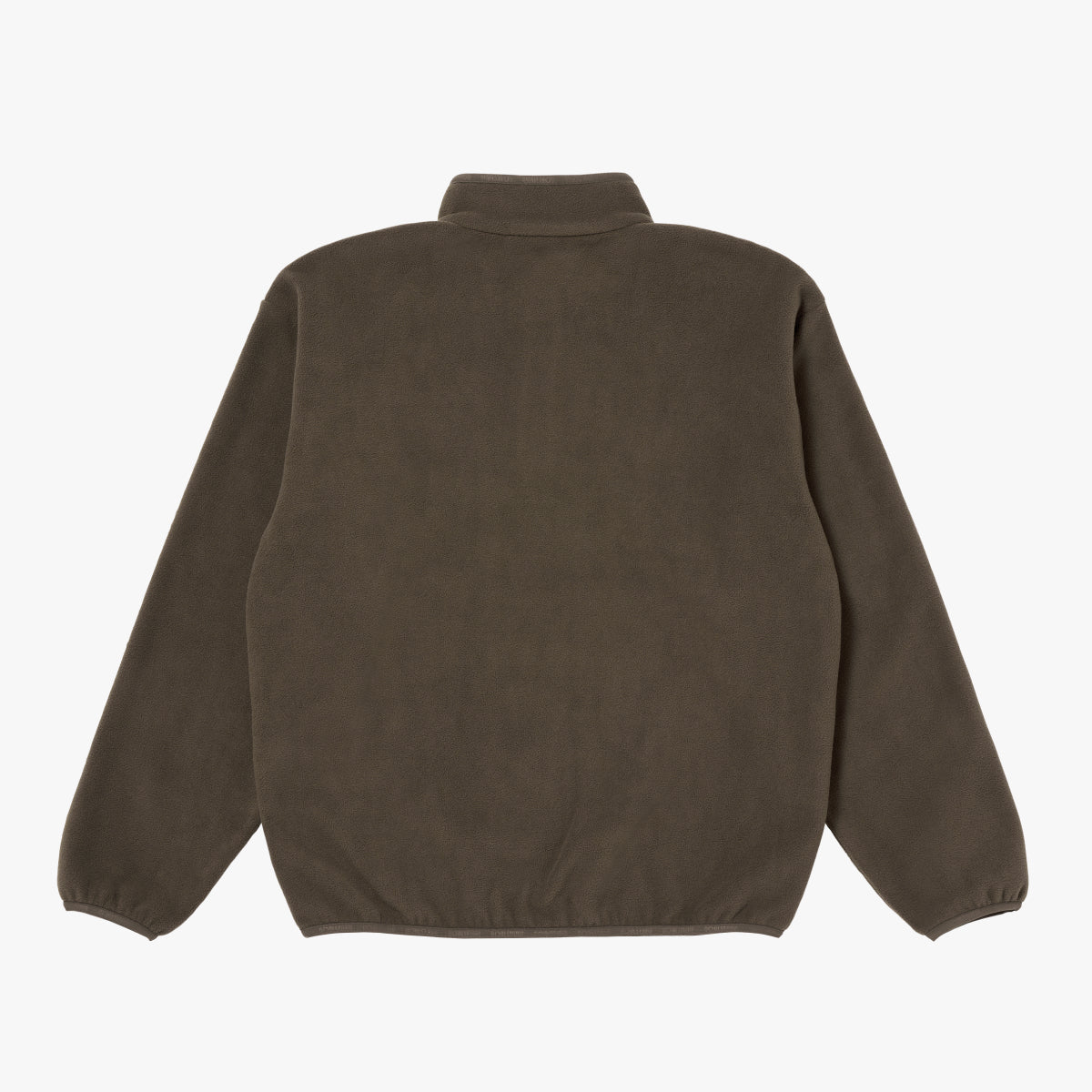 ESSENTIAL MICROFLEECE QUARTER ZIP-UP TEE - DARK BROWN